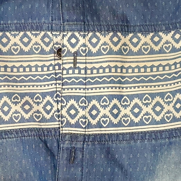 LIFE JEANS PRINT DENIM SHIRT S - Picture 11 of 12